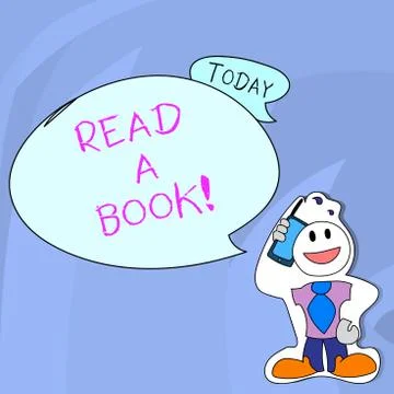 Word writing text Read A Book. Business concept for Enjoy literature traditional Stock Illustration