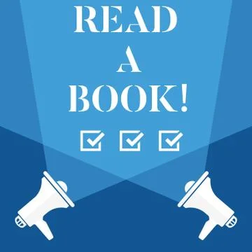 Word writing text Read A Book. Business concept for Enjoy literature traditional Stock Illustration