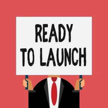 Word writing text Ready To Launch. Business concept for an event to celebrate or Stock Illustration