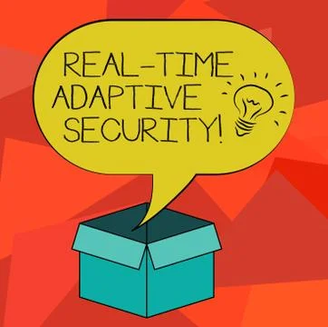 Word writing text Real Time Adaptive Security. Business concept for accommodate Stock Illustration