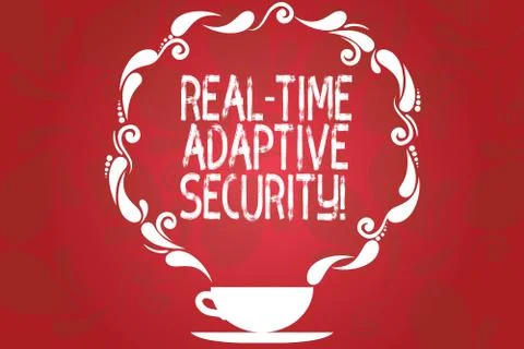 Word writing text Real Time Adaptive Security. Business concept for accommodate Stock Illustration