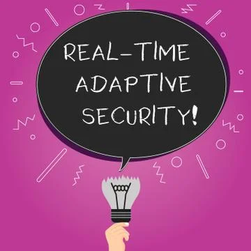 Word writing text Real Time Adaptive Security. Business concept for accommodate Illustrazione stock