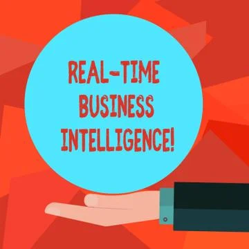 Word writing text Real Time Business Intelligence. Business concept for Illustrazione stock