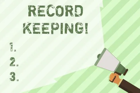 Word writing text Record Keeping. Business concept for The activity or Stock Illustration