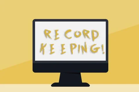 Word writing text Record Keeping. Business concept for The activity or Stock Illustration