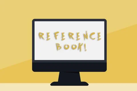 Word writing text Reference Book. Business concept for book to be consulted for Ilustración de archivo
