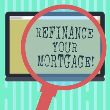 Word writing text Refinance Your Mortgage. Business concept for Replacing an Stock Illustration