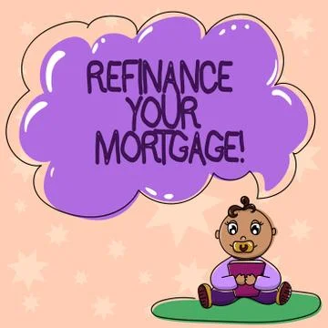 Word writing text Refinance Your Mortgage. Business concept for Replacing an Ilustración de archivo
