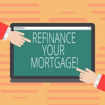Word writing text Refinance Your Mortgage. Business concept for Replacing an Stock Illustration