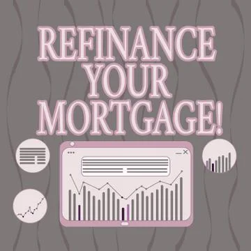Word writing text Refinance Your Mortgage. Business concept for Replacing an Ilustración de archivo