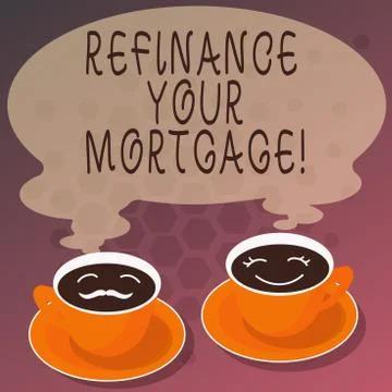 Word writing text Refinance Your Mortgage. Business concept for Replacing an Ilustración de archivo