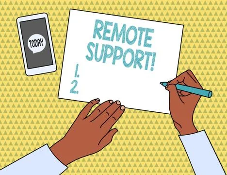 Word writing text Remote Support. Business concept for help endusers to solve イラスト素材