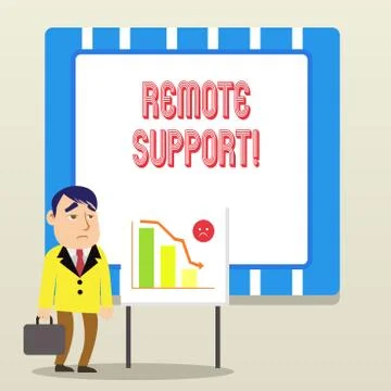 Word writing text Remote Support. Business concept for help endusers to solve 스톡 일러스트