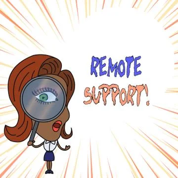 Word writing text Remote Support. Business concept for help endusers to solve 스톡 일러스트
