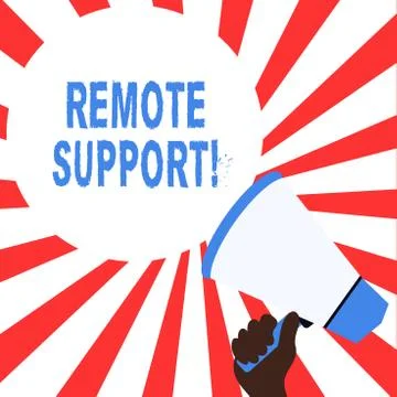 Word writing text Remote Support. Business concept for help endusers to solve 스톡 일러스트