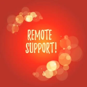 Word writing text Remote Support. Business concept for help endusers to solve 스톡 일러스트