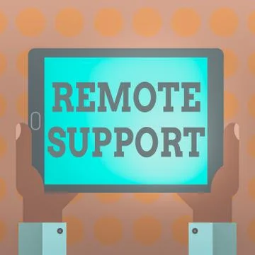 Word writing text Remote Support. Business concept for type of secure service Stock Illustration
