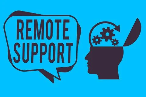 Word writing text Remote Support. Business concept for type of secure service Stock Illustration