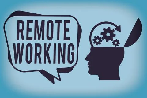 Word writing text Remote Working. Business concept for style that allows Stock Illustration