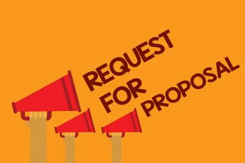 Word writing text Request For Proposal. Business concept for document contain Stock Illustration