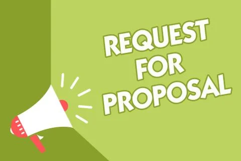 Word writing text Request For Proposal. Business concept for document contain Stock Illustration