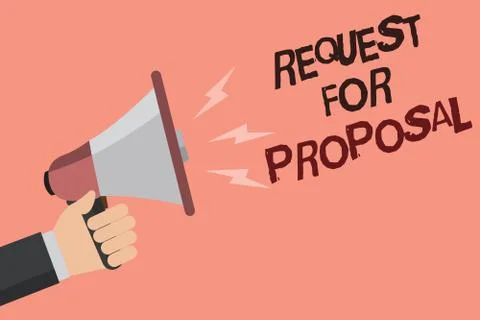 Word writing text Request For Proposal. Business concept for document contain Stock Illustration