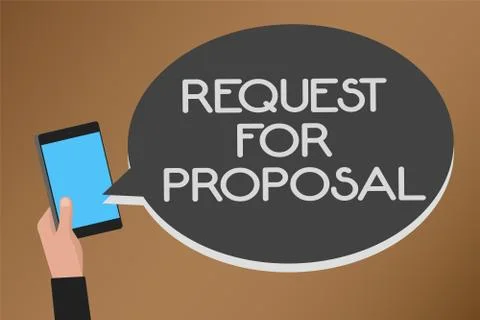 Word writing text Request For Proposal. Business concept for document contain Illustrazione stock