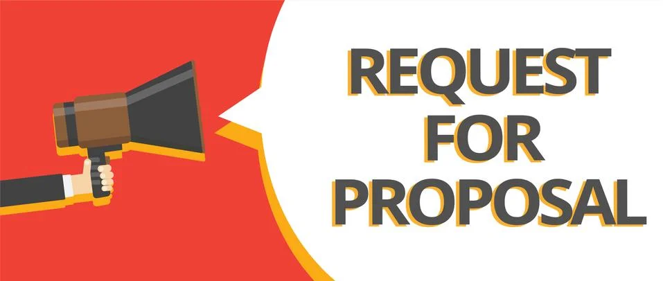Word writing text Request For Proposal. Business concept for document contain Stock Illustration