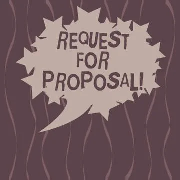 Word writing text Request For Proposal. Business concept for document that Stock Illustration