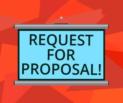 Word writing text Request For Proposal. Business concept for document that Illustrazione stock