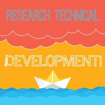 Word writing text Research Technical Development. Business concept for 스톡 일러스트
