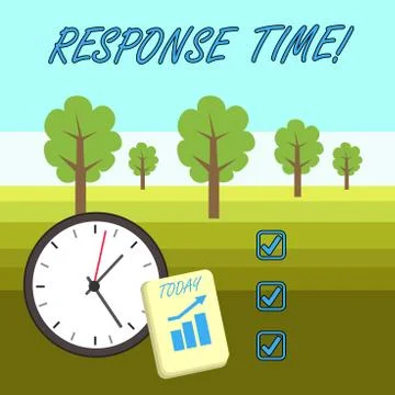 Word writing text Response Time. Business concept for The amount of time that a イラスト素材