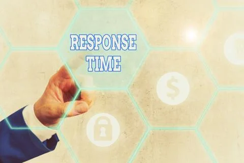 Word writing text Response Time. Business concept for The amount of time that a Stock Photos
