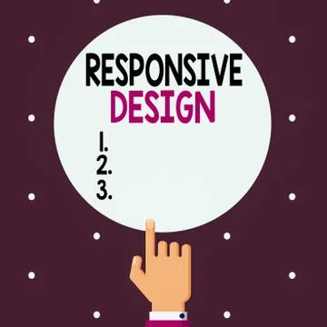 Word writing text Responsive Design. Business concept for approach to page Stockillustratie