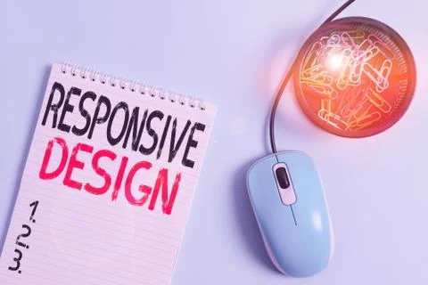Word writing text Responsive Design. Business concept for web page creation that Stockfoto's