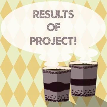Word writing text Results Of Projects. Business concept for consequence or Stock Illustration