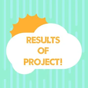 Word writing text Results Of Projects. Business concept for consequence or Stock Illustration