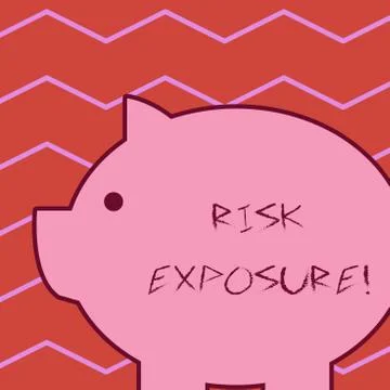 Word writing text Risk Exposure. Business concept for the quantified potential Illustrazione stock