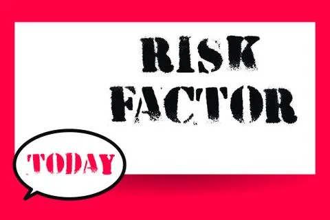 Word writing text Risk Factor. Business concept for Something that rises the Illustrazione stock