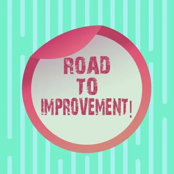 Word writing text Road To Improvement. Business concept for way that thing makes Stock Illustration