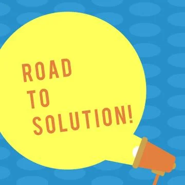Word writing text Road To Solution. Business concept for path you go to solve Illustrazione stock