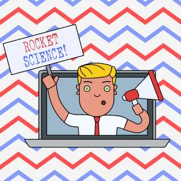 Word writing text Rocket Science. Business concept for difficult activity that Stock Illustration
