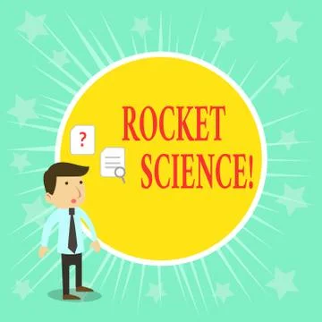Word writing text Rocket Science. Business concept for difficult activity that Stock Illustration