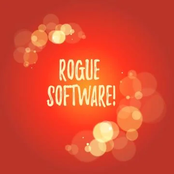 Word writing text Rogue Software. Business concept for type of malware that 스톡 일러스트
