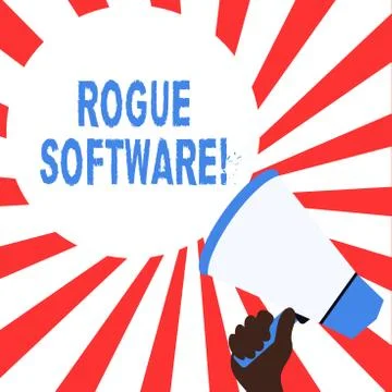 Word writing text Rogue Software. Business concept for type of malware that 스톡 일러스트