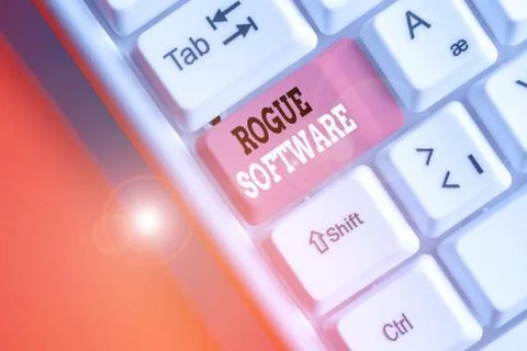 Word writing text Rogue Software. Business concept for type of malware that 写真素材