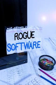 Word writing text Rogue Software. Business concept for type of malware that 写真素材