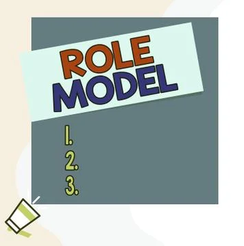 Word writing text Role Model. Business concept for a demonstrating looked to by Stock Illustration