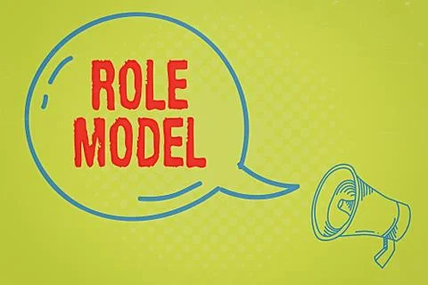 Word writing text Role Model. Business concept for a demonstrating looked to by Stock Illustration