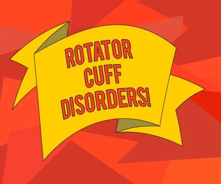 Word writing text Rotator Cuff Disorders. Business concept for tissues in the Stock Illustration